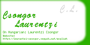 csongor laurentzi business card
